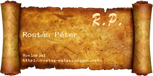 Rostás Péter névjegykártya